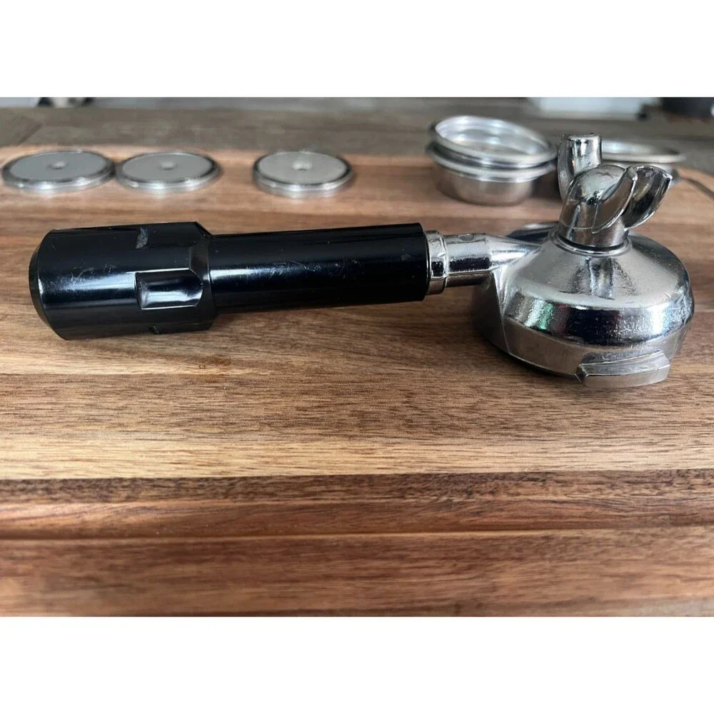 58mm Portafilter Double Espresso Accessory Lot Heavy Tamper Baskets and Screens